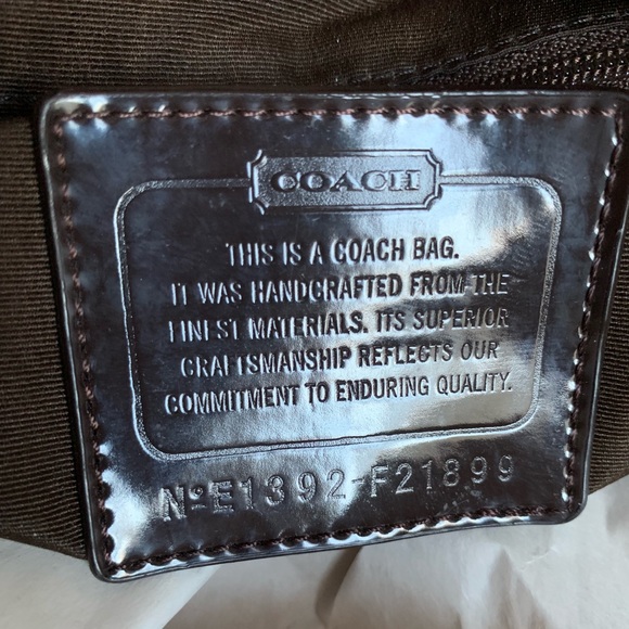 ❌SOLD❌Coach signature striped pocket tote - Picture 8 of 9